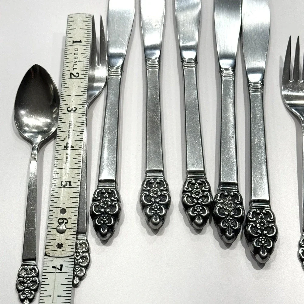 Oneida ONEIDACRAFT Deluxe NORDIC CROWN Set Of 15 Stainless MCM Flatware